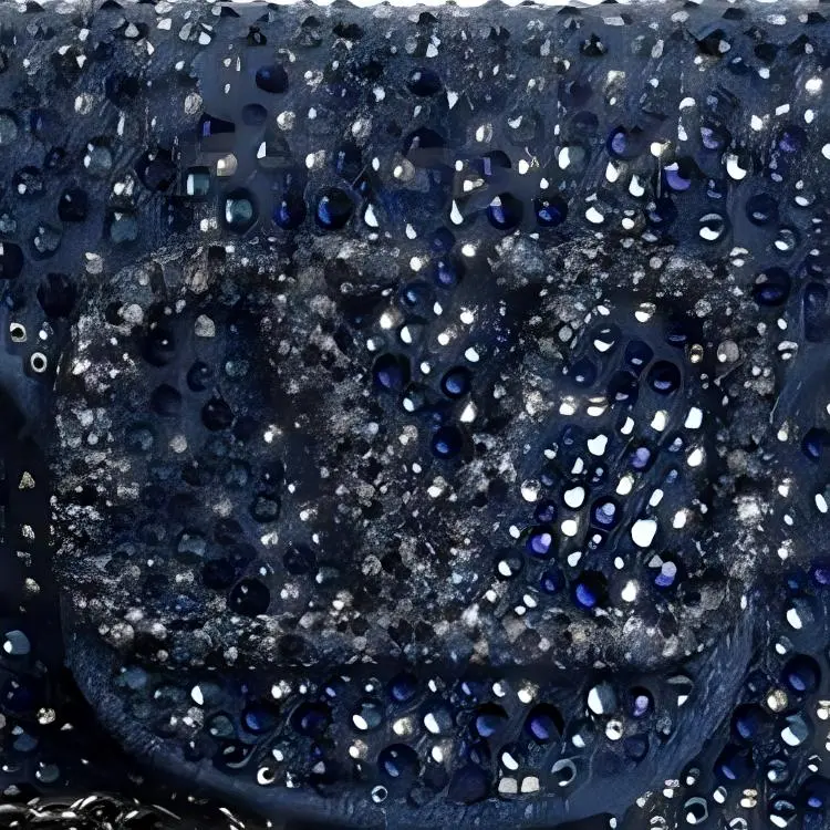 Valentino Locò Leather Handbag Small Size Women's Blue-4