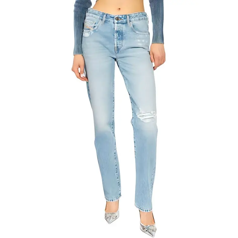 DIESEL 1989 D Mine Distressed Straight Leg Jeans-1
