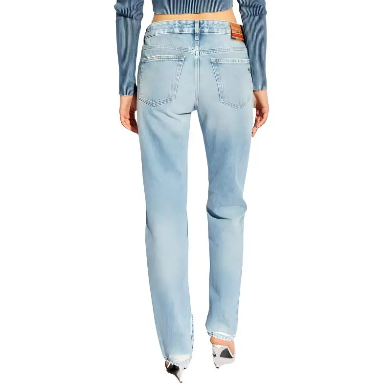 DIESEL 1989 D Mine Distressed Straight Leg Jeans-2