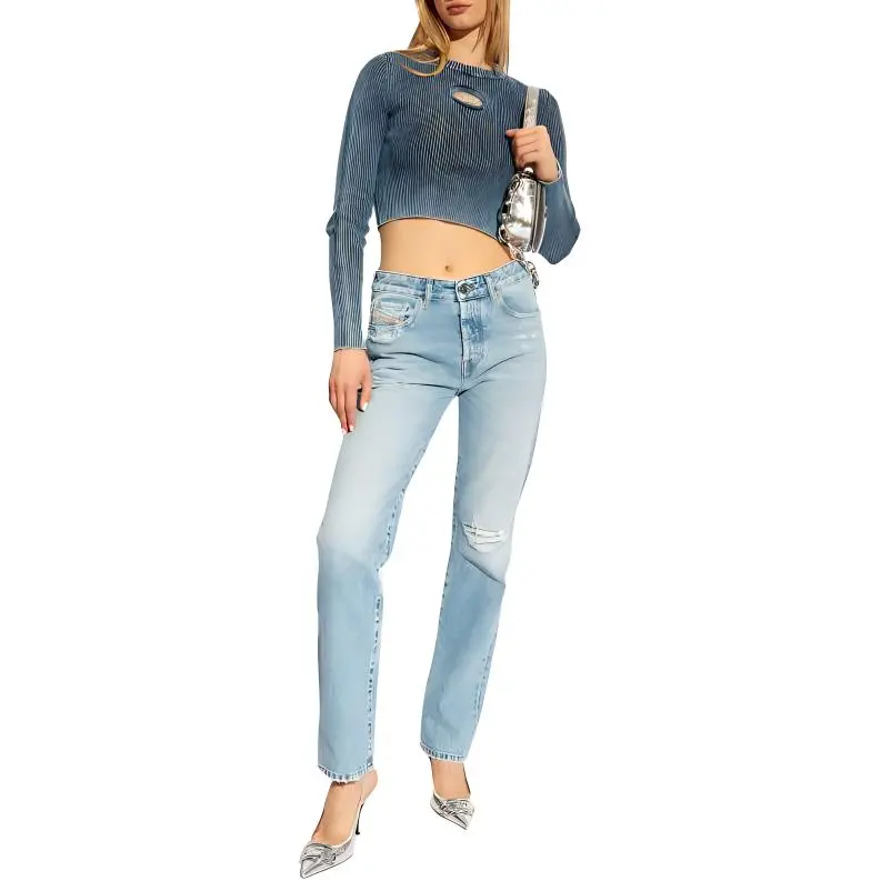 DIESEL 1989 D Mine Distressed Straight Leg Jeans-3