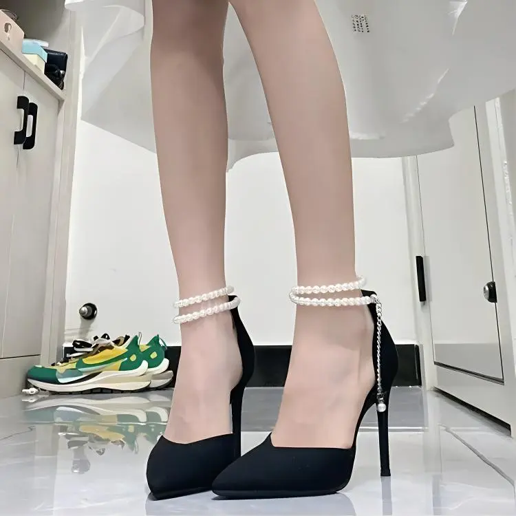 Dawei's House Slim Heel High Heels Women's Box-5