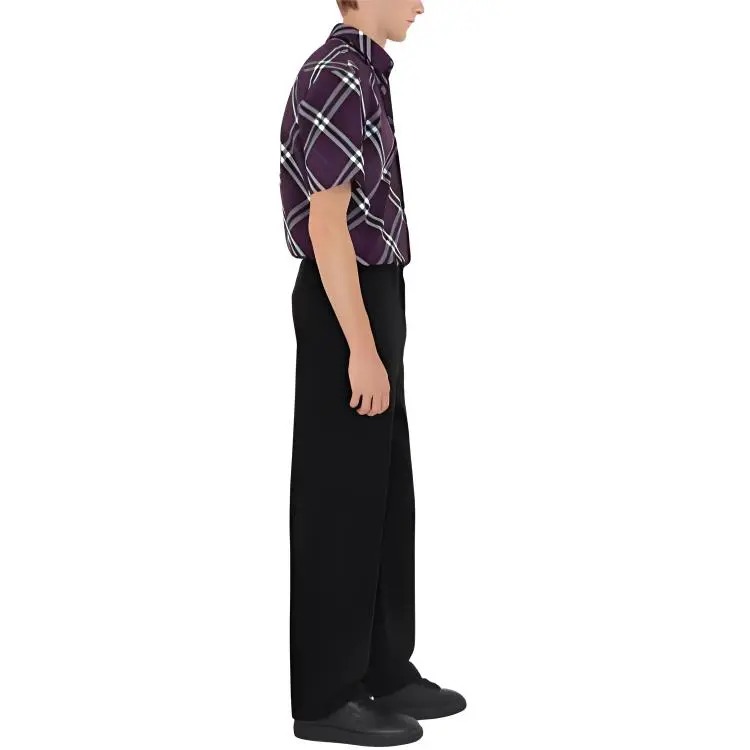 Burberry Check Pattern Short Sleeved Shirt-3