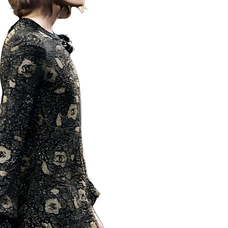CHANEL FW23 Long-Sleeved Dresses Women's Dark Green-4