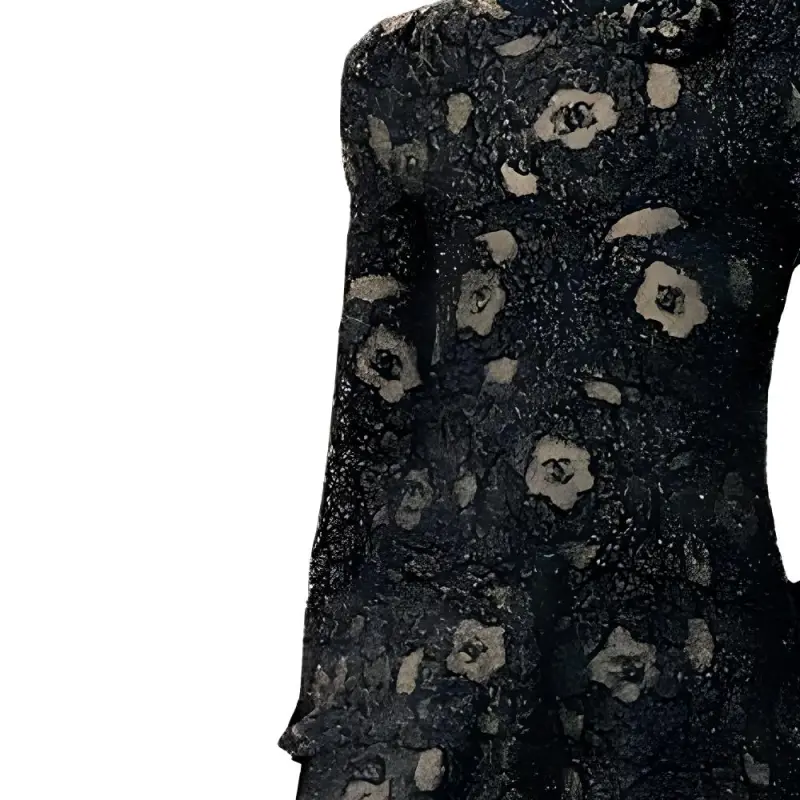 CHANEL FW23 Long-Sleeved Dresses Women's Dark Green-3