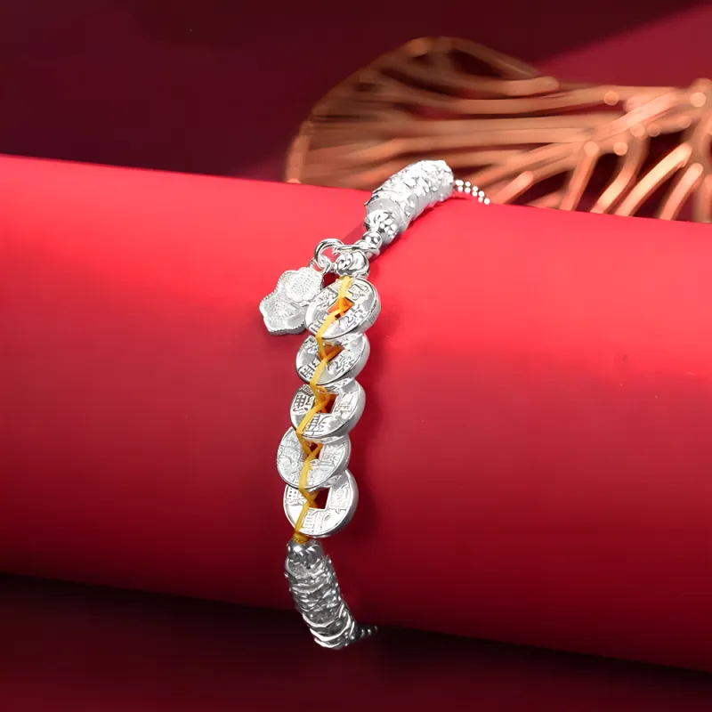 7℃ 999 Fine Silver Bracelets Unisex-3
