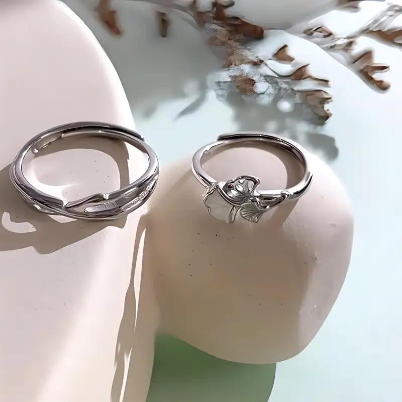 PUTUOSHANWENCHUANG S925 Silver Rings Unisex-3