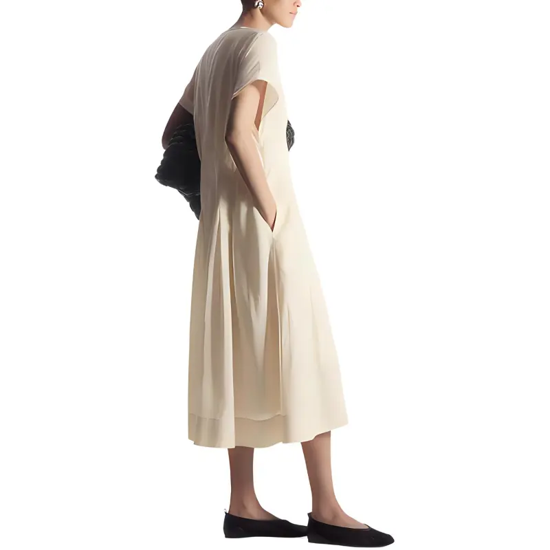 COS Short Sleeved Dresses Women's Ivory-2