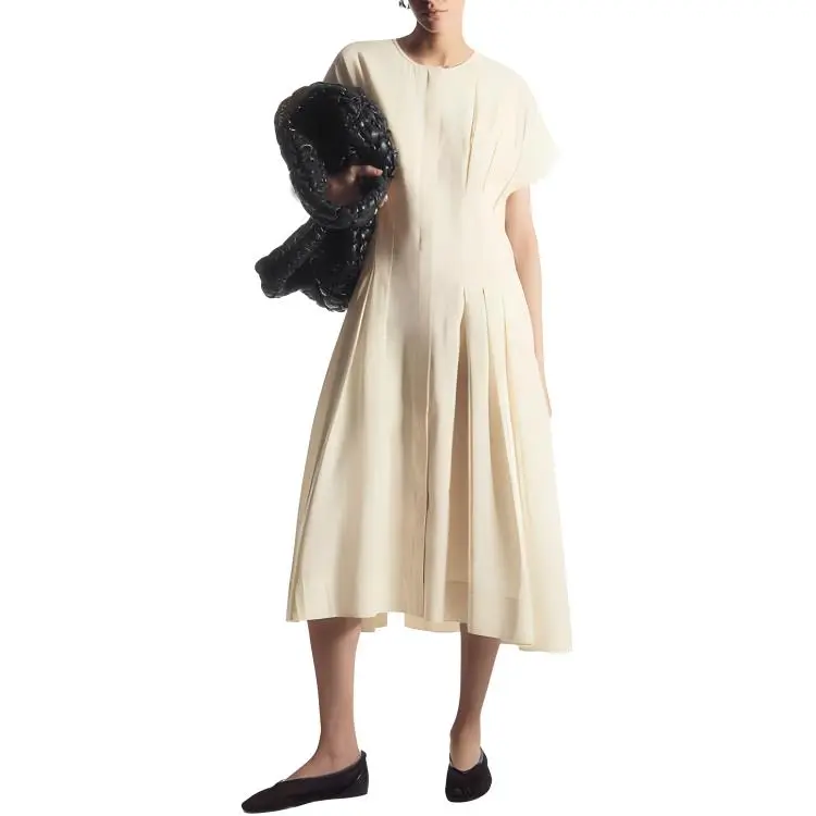 COS Short Sleeved Dresses Women's Ivory-1