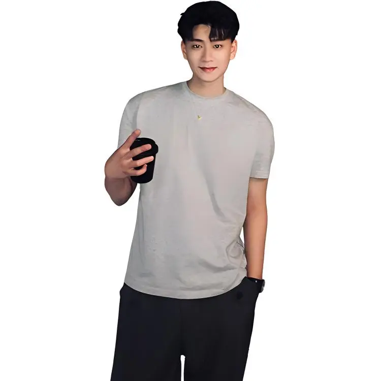 TESTUNG Minimalist Style Basic T Shirt Unisex-5