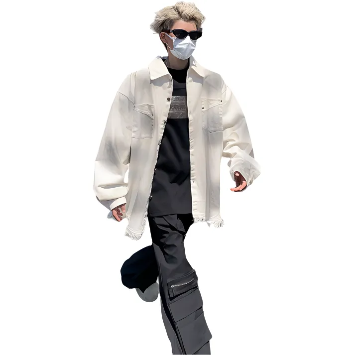 NEAR HERE Denim Jackets Unisex-3