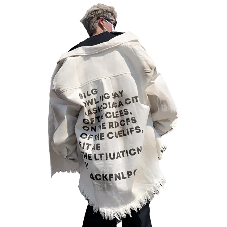NEAR HERE Denim Jackets Unisex-4