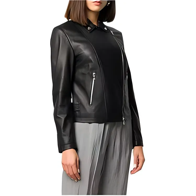 EMPORIO ARMANI Nappa lambskin Biker Jacket-4