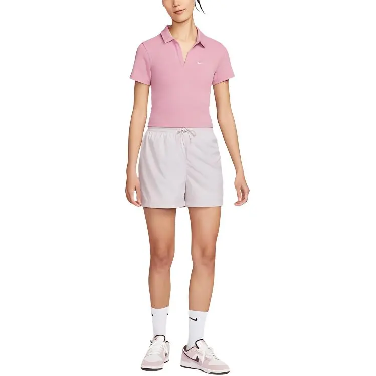 Nike Sportswear Essentials Series Polo Shirt Women's Pink-2
