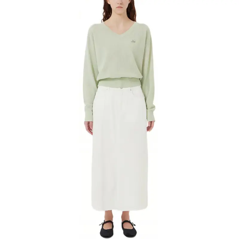 Lee Denim Long Skirts Women's White-2
