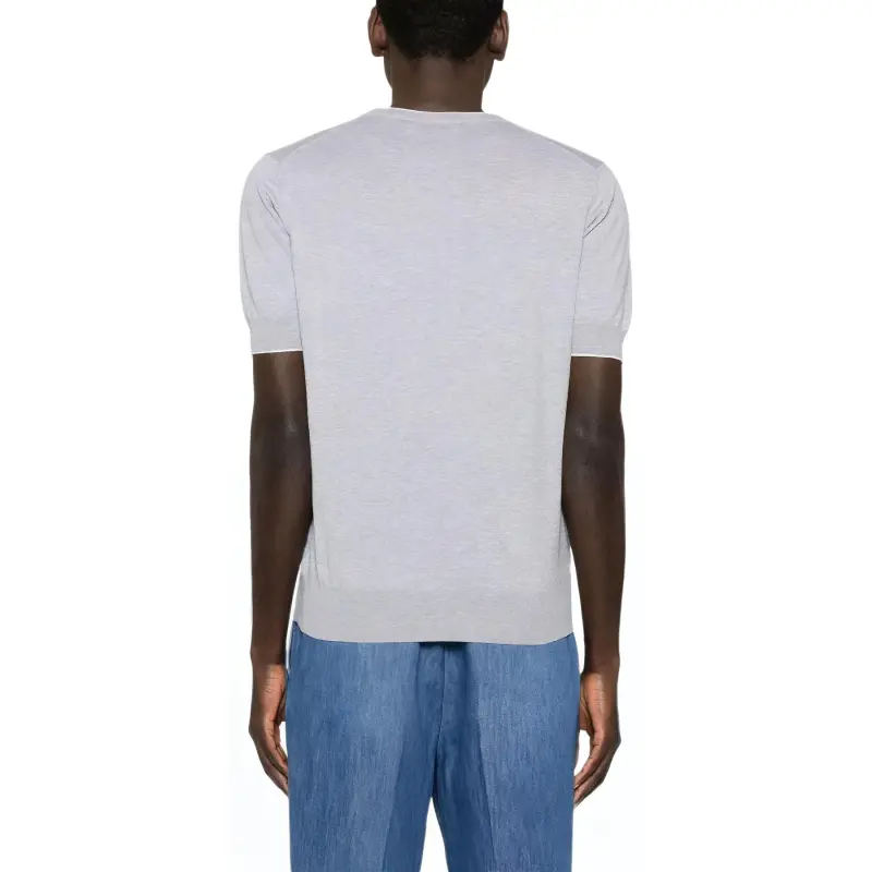 Brunello Cucinelli Short Sleeved Ribbed Jumper-2