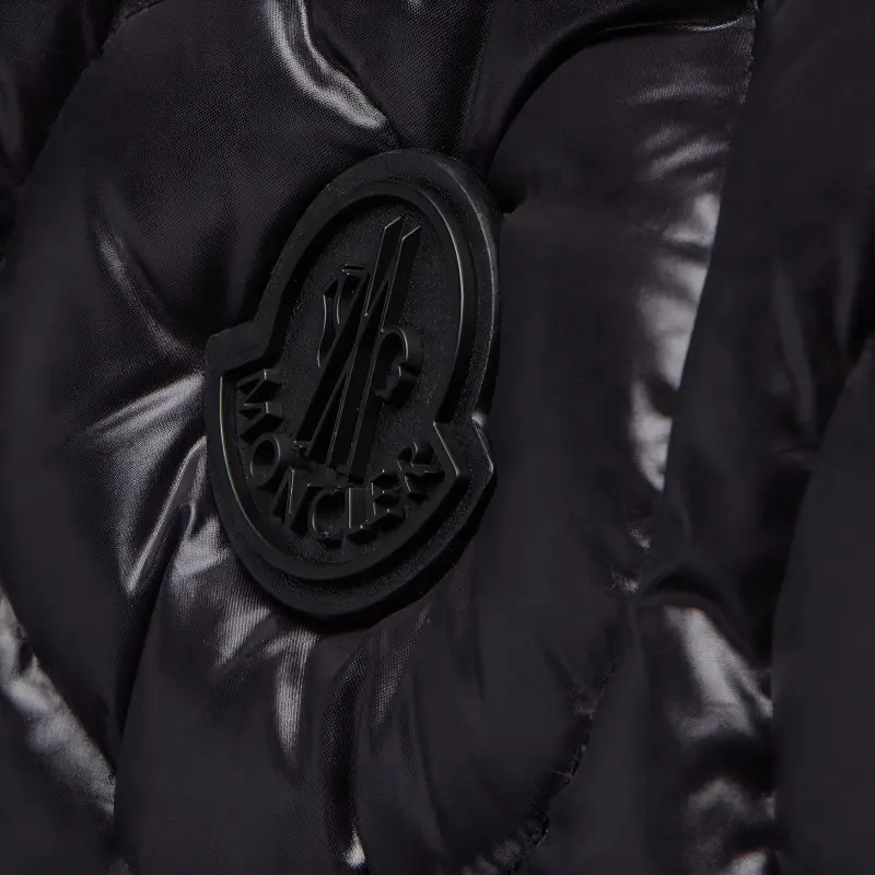 Moncler Polyamide Nylon Crescent-Shaped Hobo Bag Handbag Women's Black-3