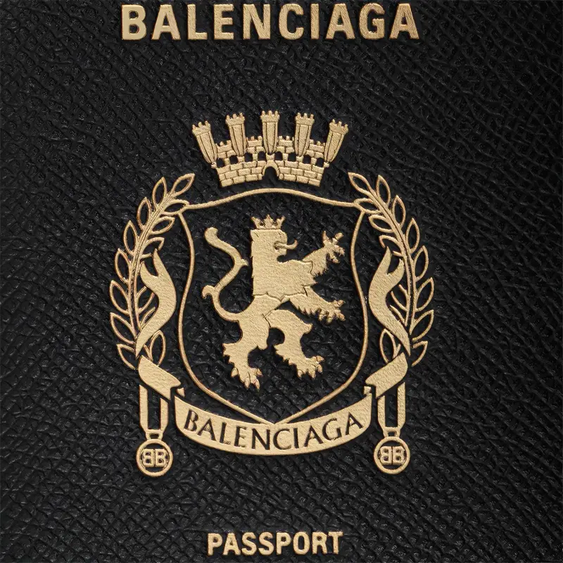 Balenciaga Logo Printed Passport Holder-8