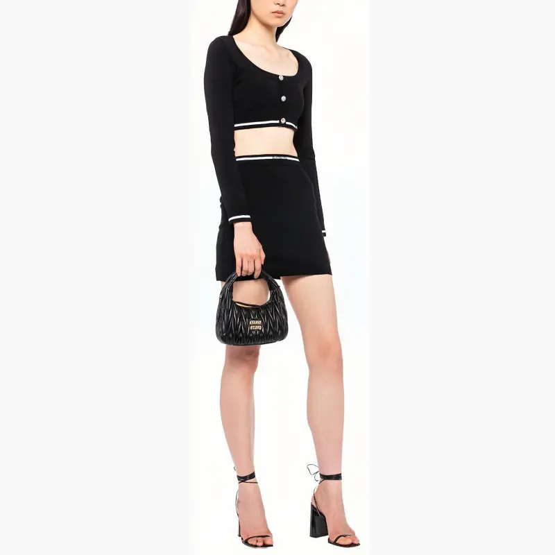 MIU MIU Casual Short Skirts Women's Black-1