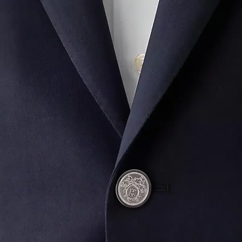 HERMES FW22 Business Suits Coats Men's Blue-3