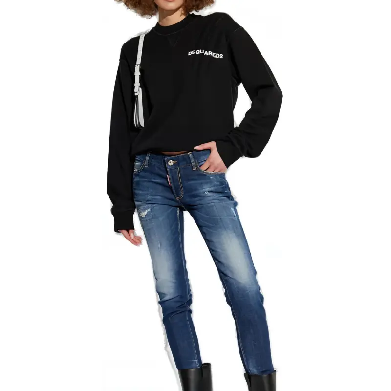 DSQUARED 2 Printed Scratch Cool Fit Crewneck Sweatshirt-2