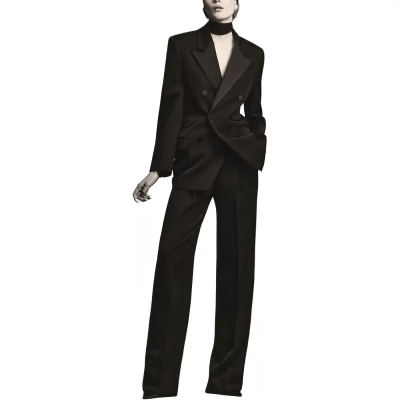 SAINT LAURENT Tuxedo Double Breasted Jacket-2