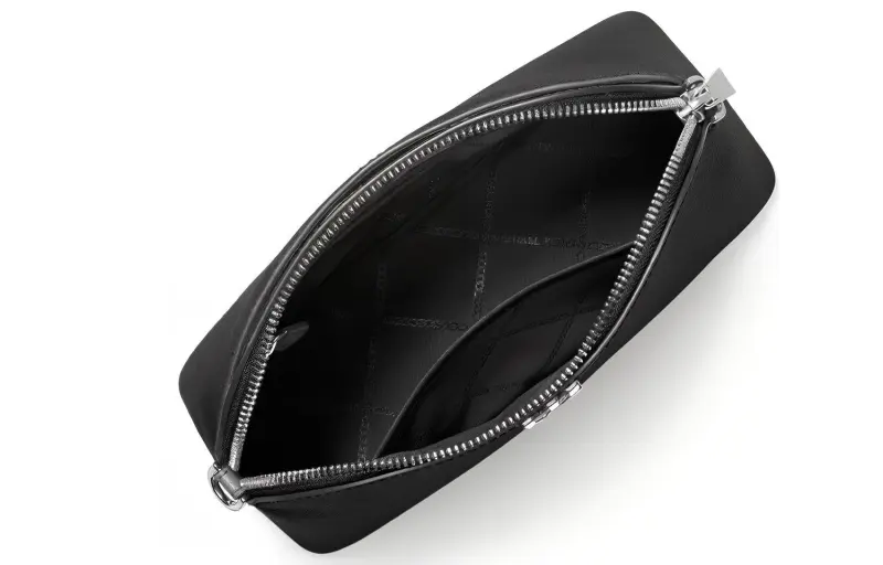 MICHAEL KORS MK Dome Leather Dome Bag, Shoulder Bag, Crossbody Bag Women's Black-1