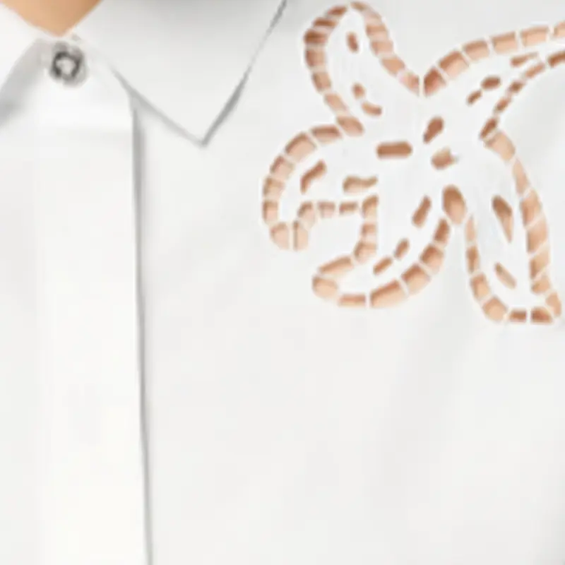 VERSACE Sangallo Embroidered A Lined Mini Shirt Dress-4