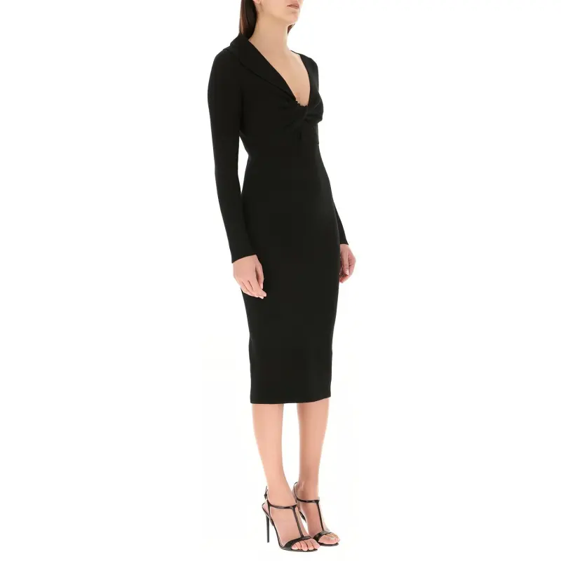 Alexander McQueen SS21 Long Sleeved Dresses Women's Black-3