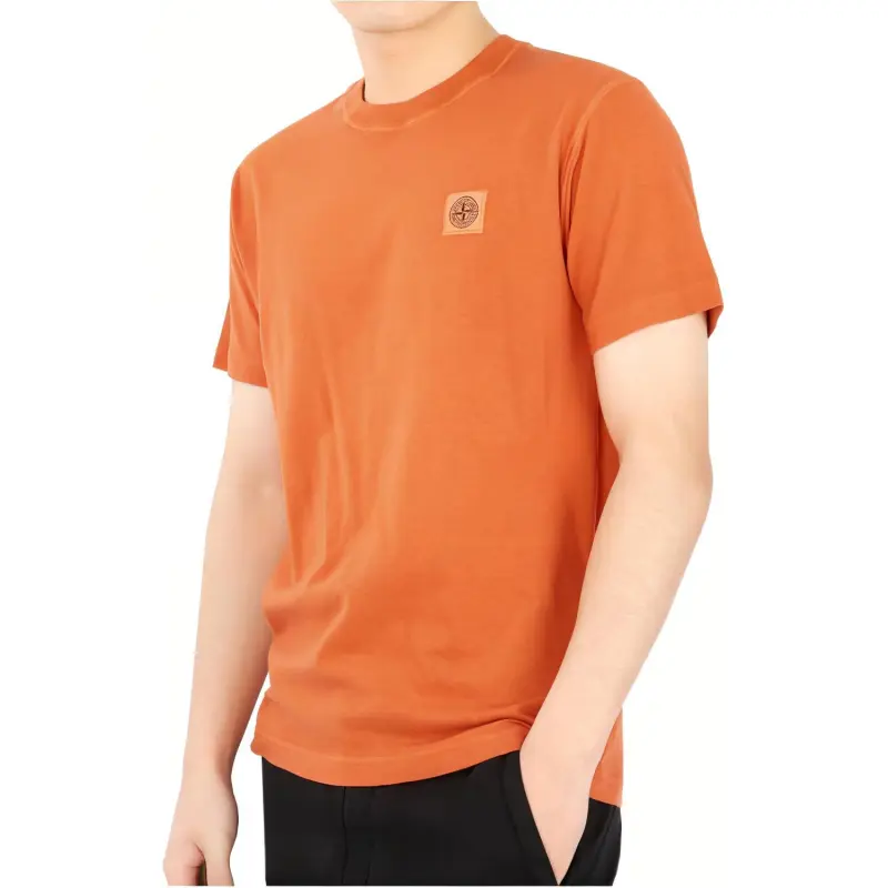 STONE ISLAND T Shirts Men Orange-3