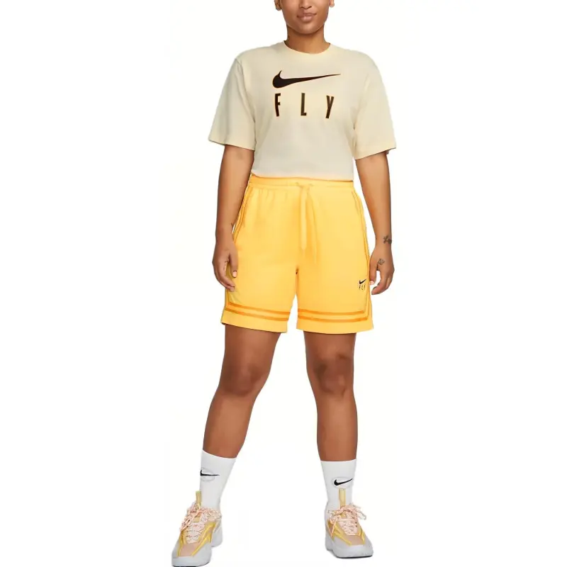 Nike Fly Crossover Casual Shorts Women's Yellow-1