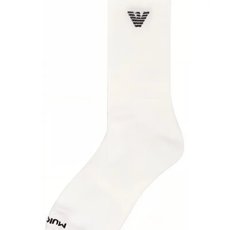 EMPORIO ARMANI SS23 Knee High Socks Men's 1 Pack White-4