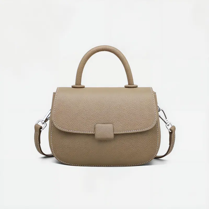 MILLIE'S Cow Leather Shoulder Bag, Crossbody Bag, Handbag Regular Women's Elephant Gray-2