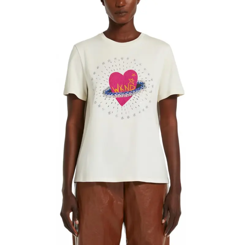 WEEKEND MaxMara T Shirt Women's Ivory White-2