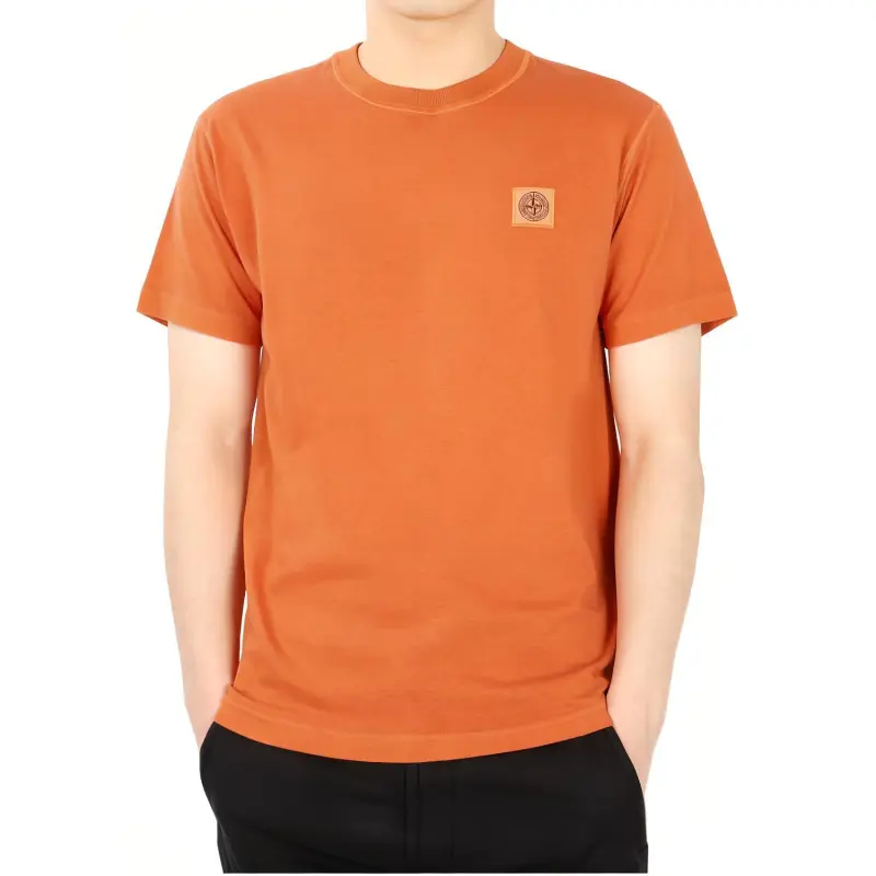 STONE ISLAND T Shirts Men Orange-2