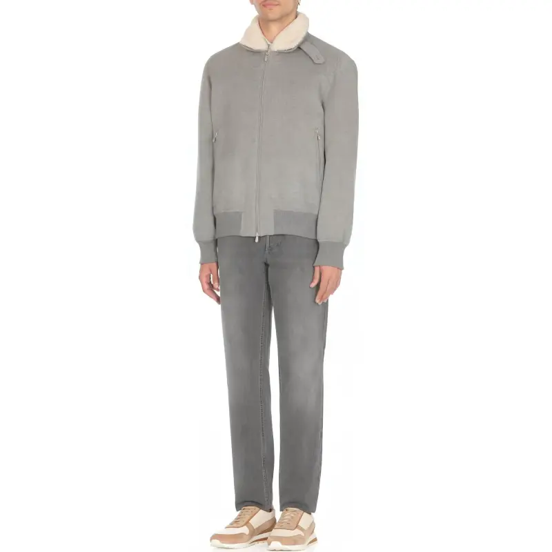 Brunello Cucinelli Mélange Effect Zipped Jacket-1