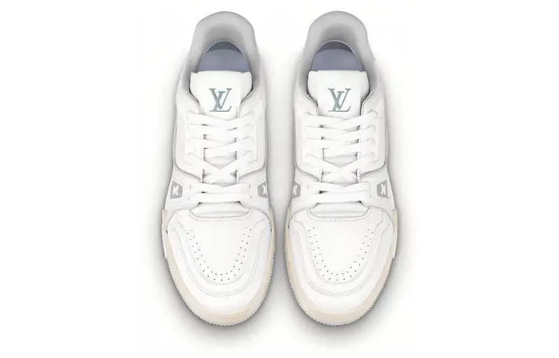 LOUIS VUITTON Trainer White Grey Signature-3