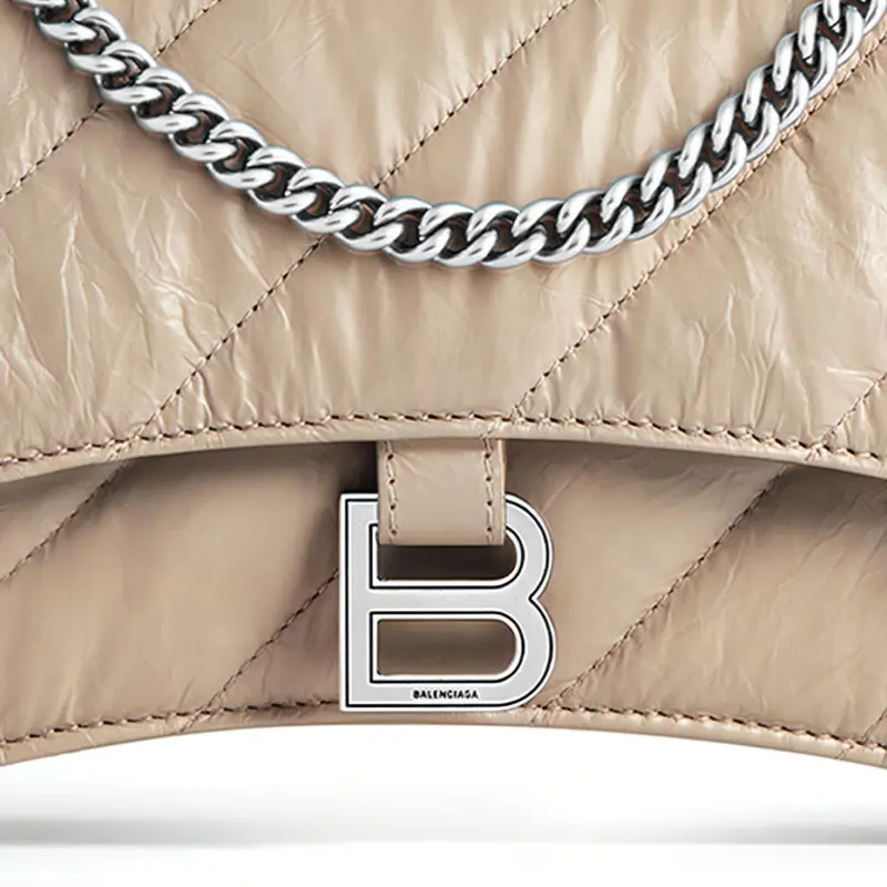 Balenciaga CRUSH Embossed Calfskin Crossbody Bag, Shoulder Bag Mini Women's-5