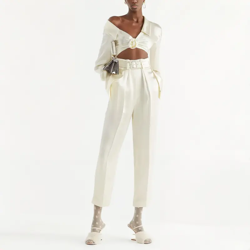 FENDI FW21 Casual Pants Women's White-2