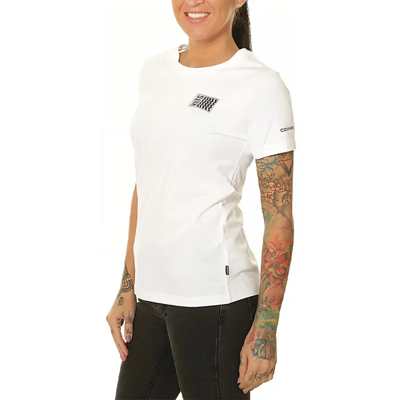 Converse Voltage Set in Sleeve T Shirt Women's White-3