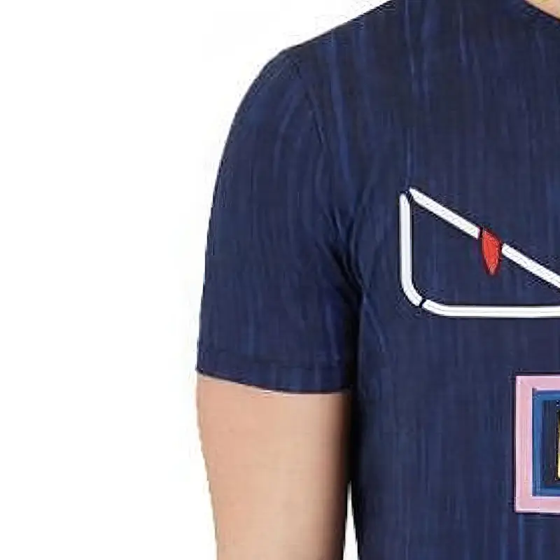 FENDI T Shirts Men Blue-4