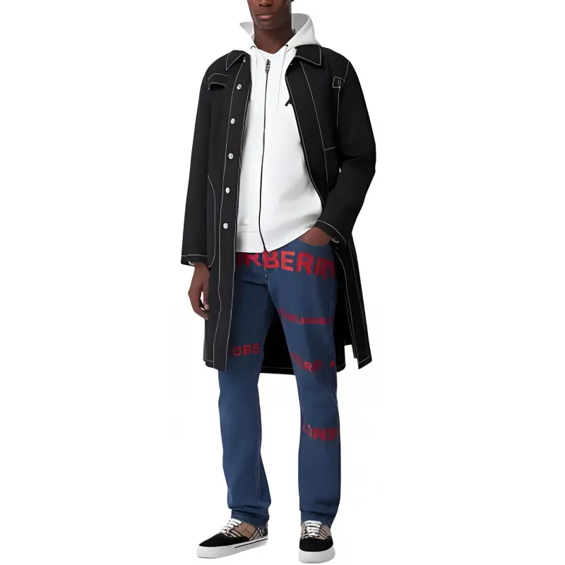 Burberry Casual Pants Men's Blue-2