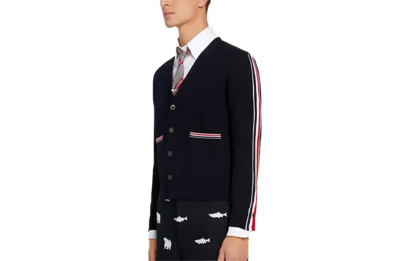 THOM BROWNE· SS21 Sweater Men's Blue Black-2