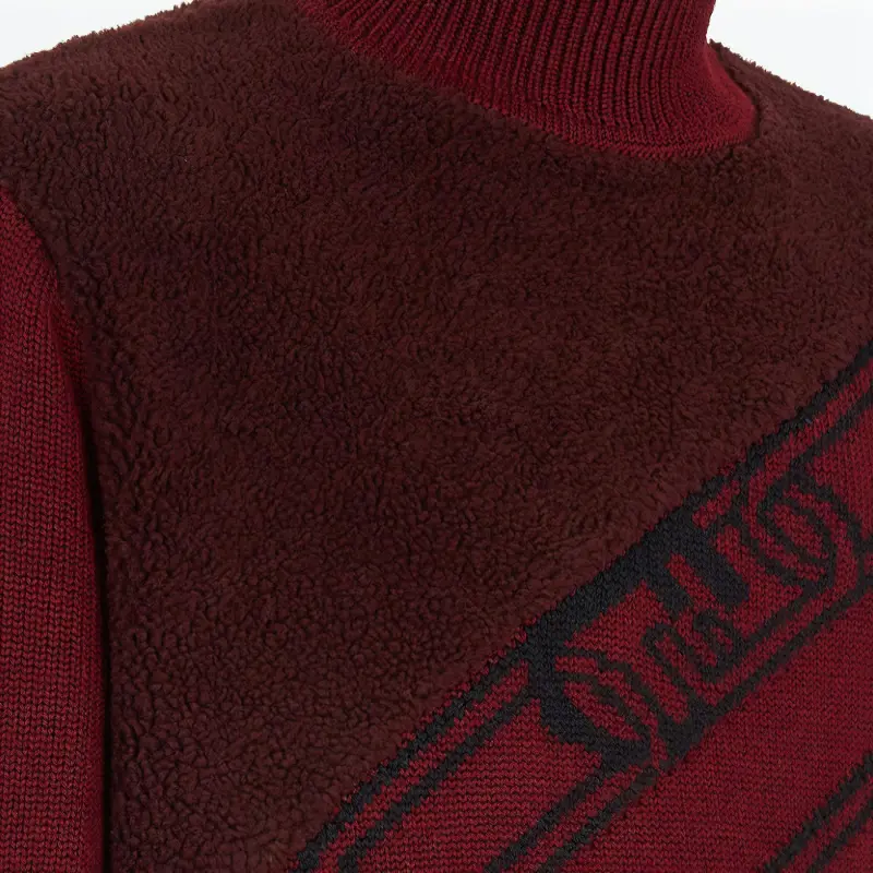 FENDI FW22 Sweater Men's Burgundy-5