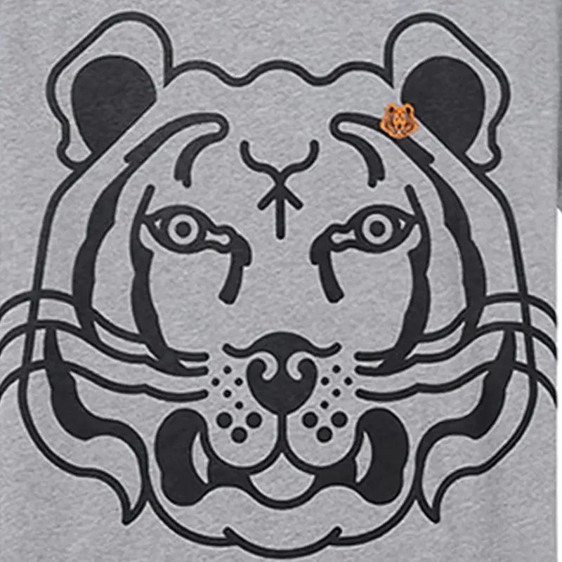 KENZO Classic Tiger Head T Shirt Women's Pearl Gray-4