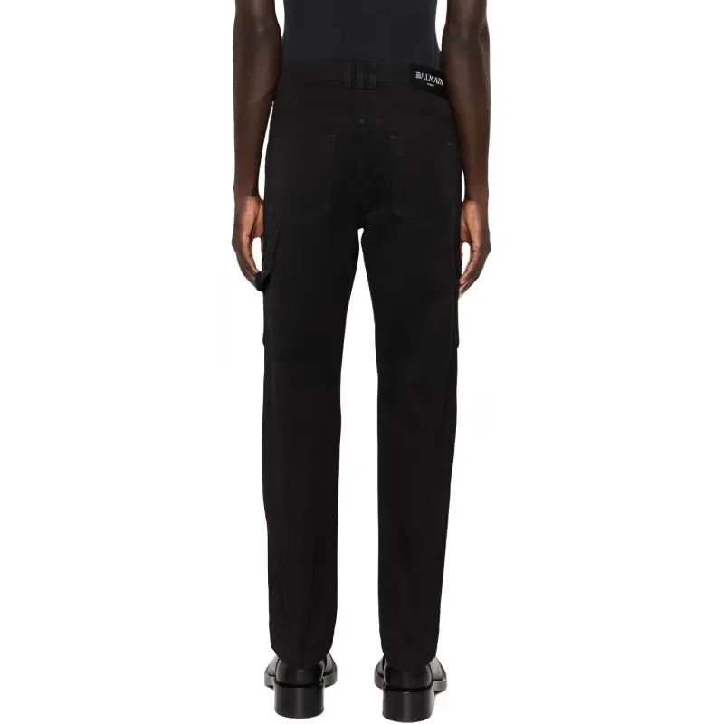 BALMAIN Pocket Detailed Tapered Leg Trousers-2