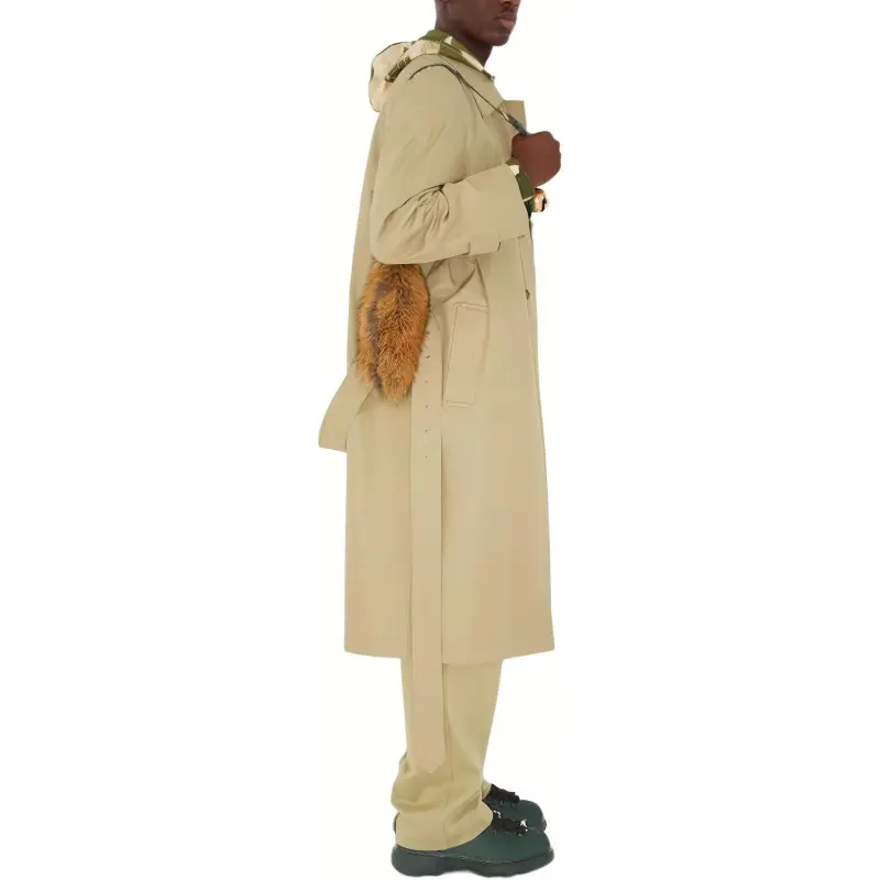 Burberry Trench Coats Men Camel-4