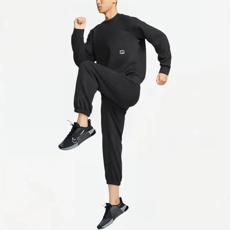 Nike Dri Fit Sweatshirt Men's Black/Mixed Color/Light Ivory/Black-4
