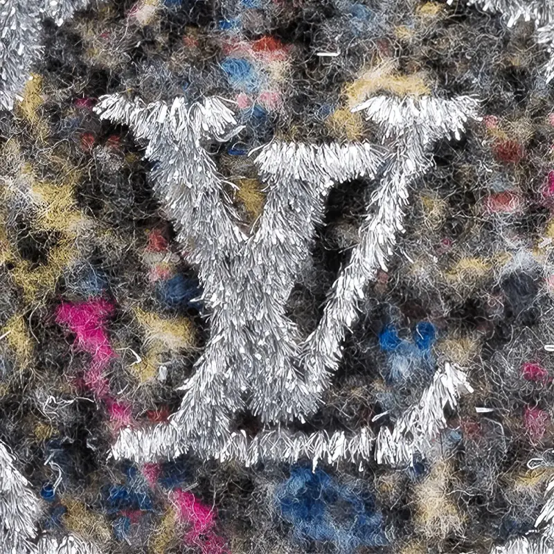 LOUIS VUITTON Leather Small Square Bag, Box Bag, Soft Box Shoulder Bag, Crossbody Bag Men's Gray & Multicolor-4