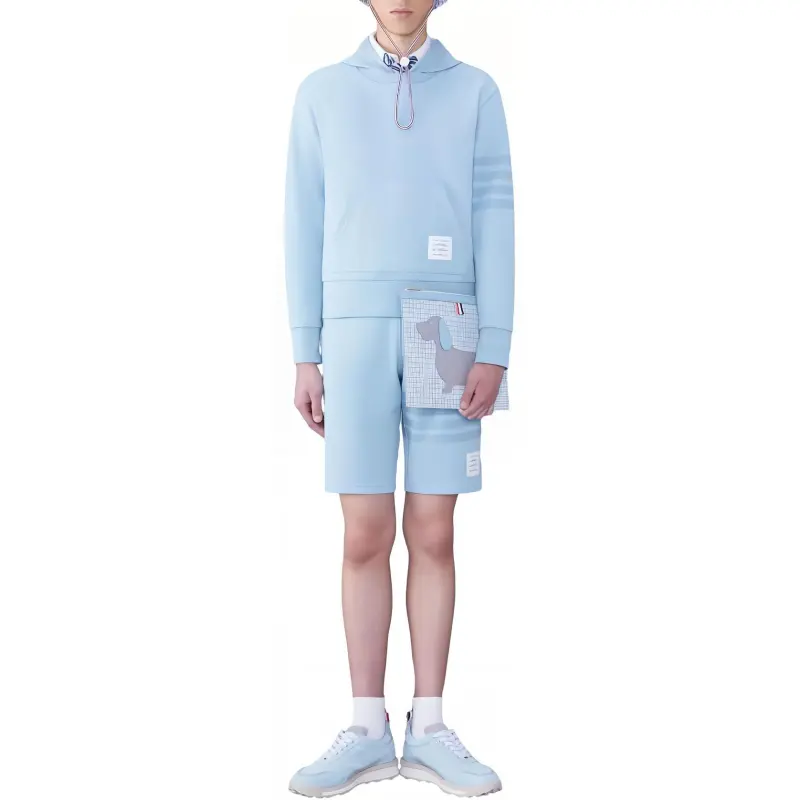 THOM BROWNE 4 Bar Drawstring Track Shorts-1
