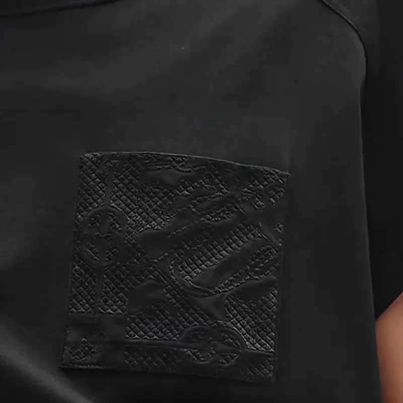 HERMES Raglan Sleeve T Shirt Women's Black-3